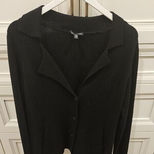 Ladies black button up cardigen by Eileen Fisher